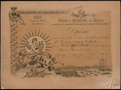 Diploma de honor del Concurso Internacional de Niza