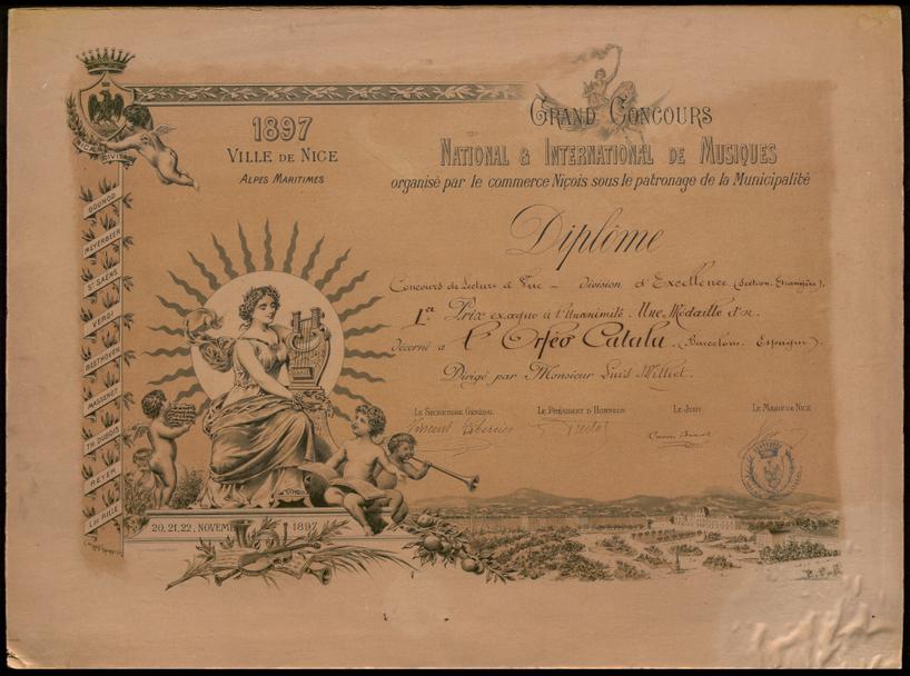 Diploma de honor del Concurso Internacional de Niza